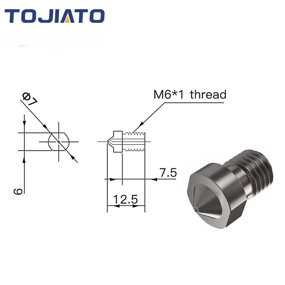 2pcs E3D V6 Hardened Steel Noz - đánh giá và giá Direct Drive Extruder