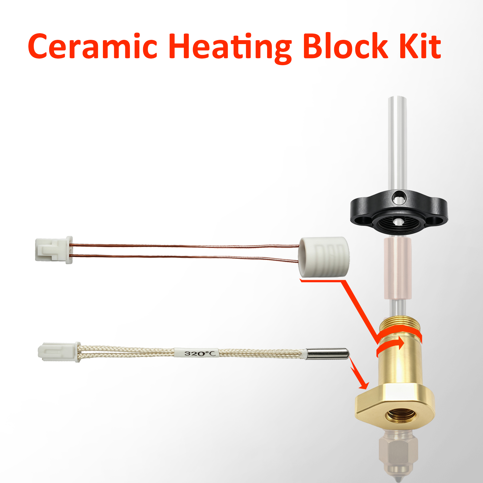 Upgraded 24V 60W Ceramic Heate - đánh giá và giá Hotend Assembly