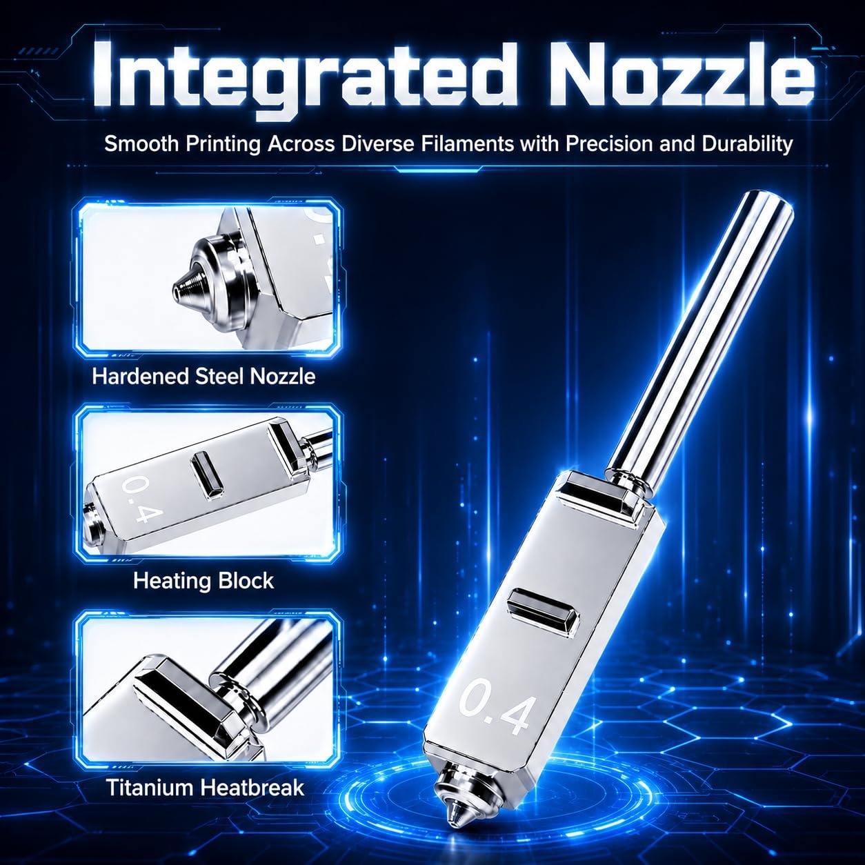 Hardened Steel Nozzles for Any - đánh giá và giá Hotend 0.4Mm