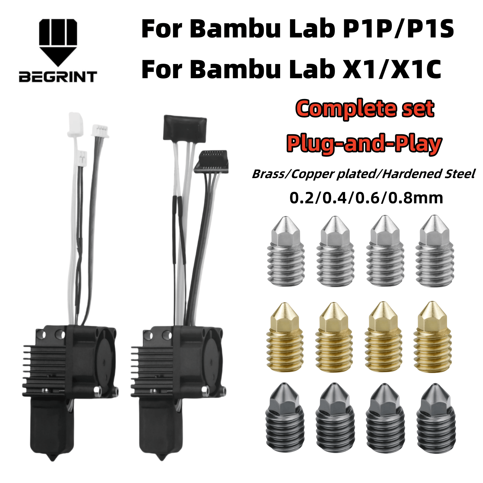 For Bambu Lab X1C P1P P1S Comp - đánh giá và giá Hotend 0.4Mm