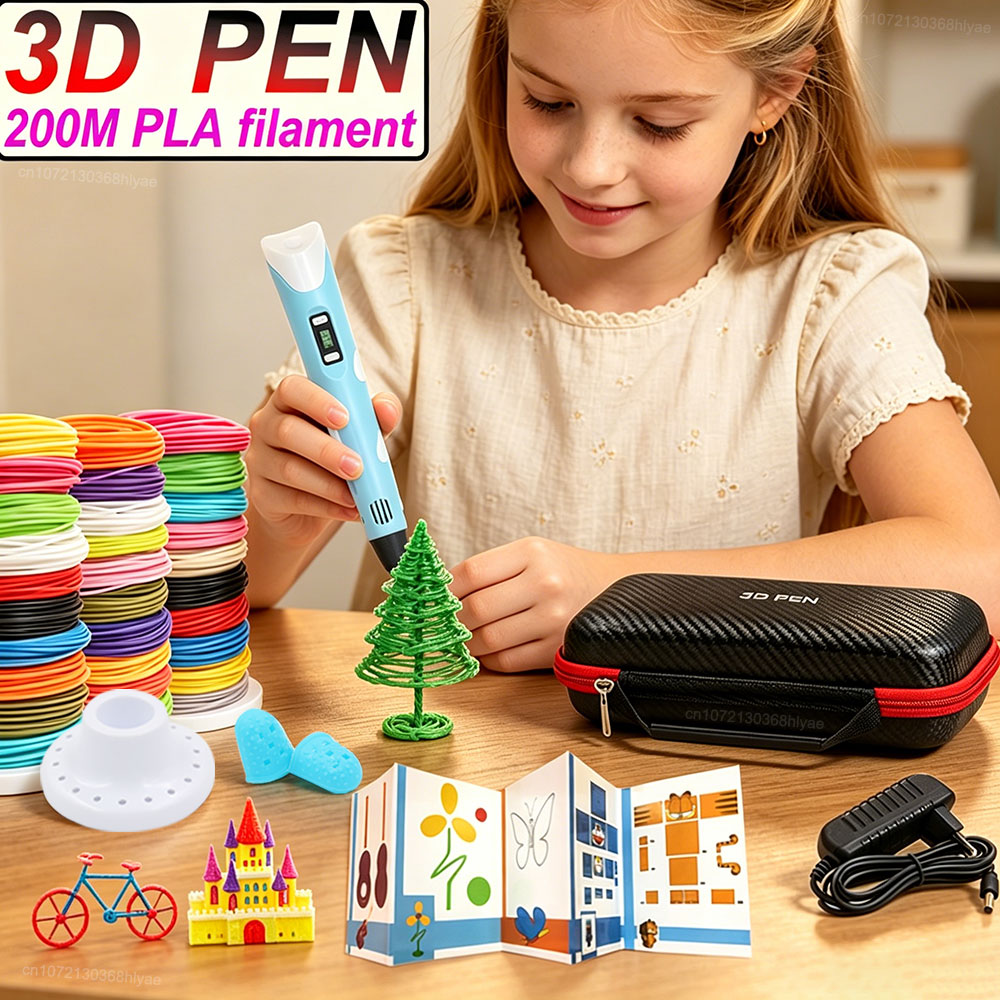 New Children's 3D Pen with LCD - đánh giá và giá Pla Filament