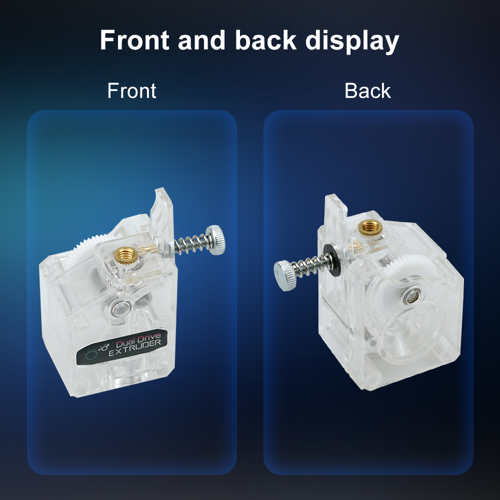 Transparent DDB Dual Drive Gea - đánh giá và giá Direct Drive Extruder