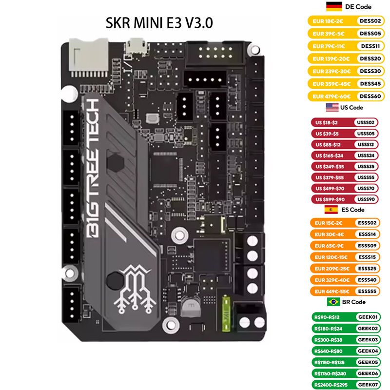 BIGTREETECH SKR MINI E3 V3.0 3 - đánh giá và giá Skr Mini E3