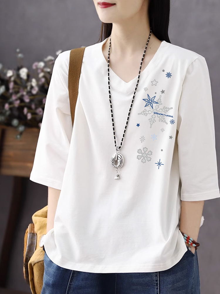 Pure Cotton V-Neck 3/4 Sleeve  - đánh giá và giá Resin Vat