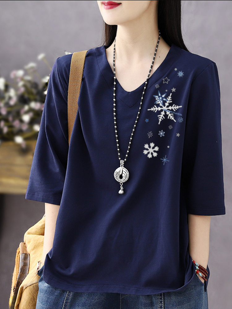 Pure Cotton V-Neck 3/4 Sleeve  - đánh giá và giá Resin Vat