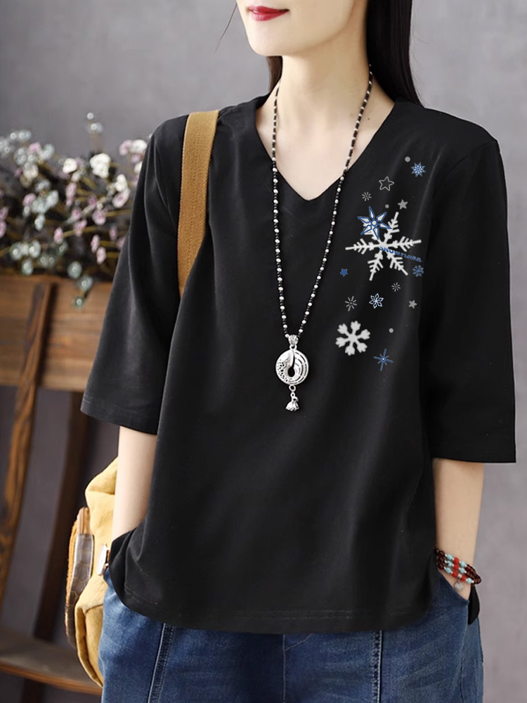 Pure Cotton V-Neck 3/4 Sleeve  - đánh giá và giá Resin Vat