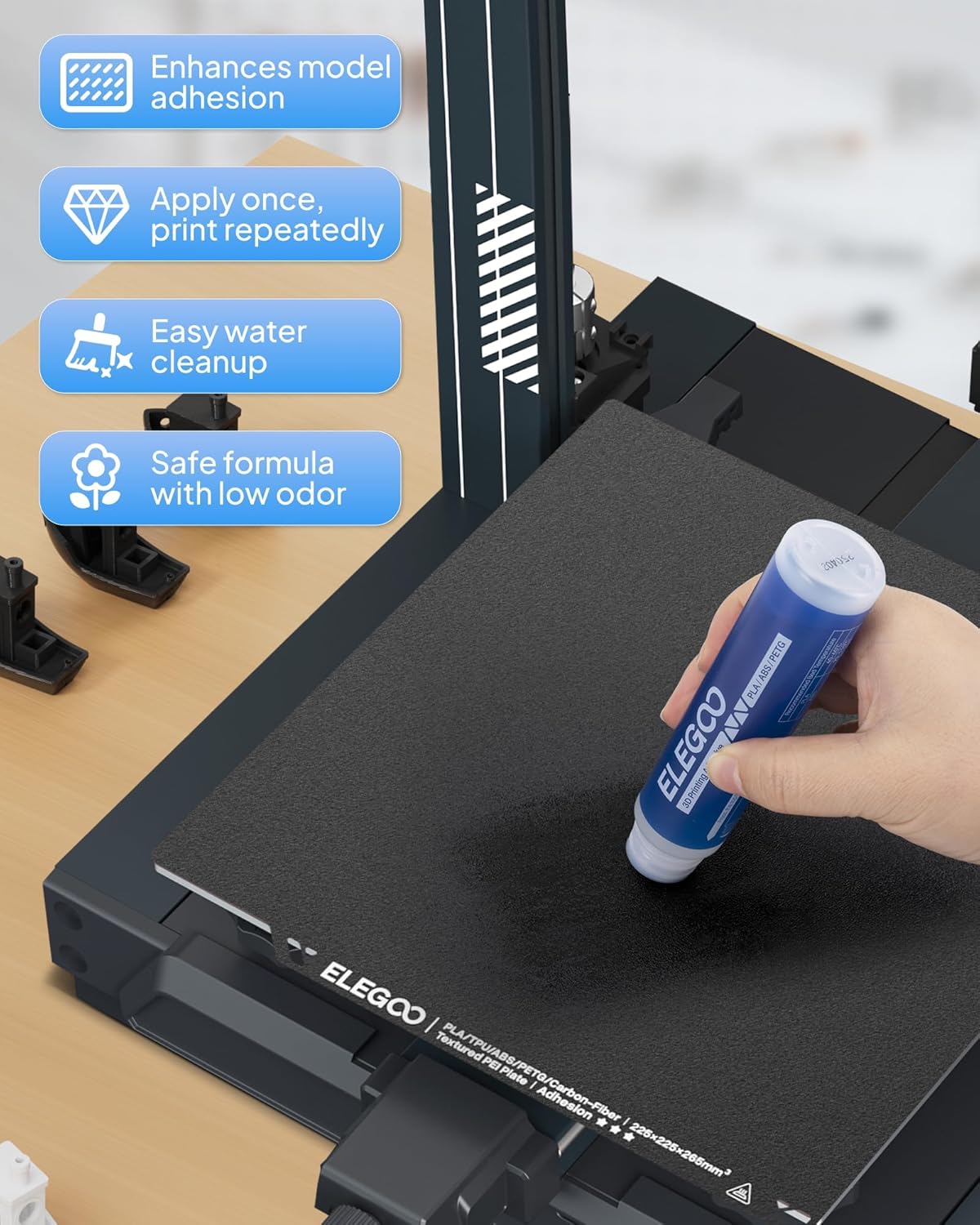 ELEGOO 3D Printer Adhesive Glu - đánh giá và giá 3D Printer Bed